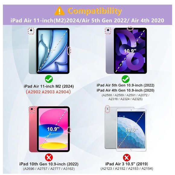 Touchpad Keyboard iPad Air Purple Light Up Keyboard Case - Picture 16 of 16